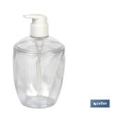 Doseur de Savon Transparent Distributeur de savon liquide Capacité: 0,43 L Fabriqué en polypropylène