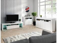 Ensemble meubles de salon blanc - 3 meubles