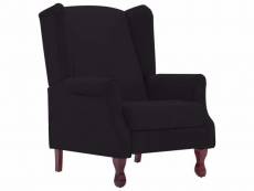Fauteuil chaise siège lounge design club sofa salon inclinable noir tissu helloshop26 1102293
