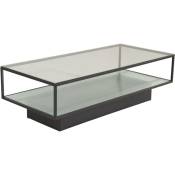 Furniture Fashion - Table basse en verre et acier Maglehem