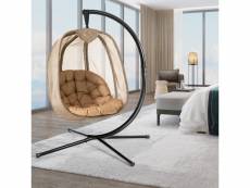 Giantex chaise suspendue avec support avec grand coussin