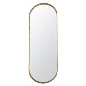 Grand miroir ovale en bois de manguier 60x170