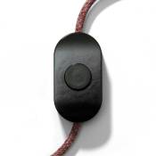 Interrupteur à pied unipolaire avec bornes à vis. Design d'Achille Castiglioni Noir - Noir
