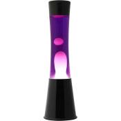 ITotal XL2460 Lampe à Lave 30 cm avec Base Noire, Liquide Violet et Cire Blanche