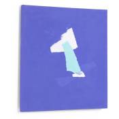 Kave Home - Toile abstrait Zoeli bleu 50 x 50 cm