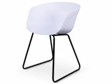 Kosmi - fauteuil blanc style scandinave modèle ios