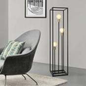 Lampe 140 cm en métal avec 3 lumières élégantes design carré différentes couleurs taille : Noir