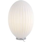 Lampe à poser design vintage Smart large - Diam 30 x 45 - Blanc