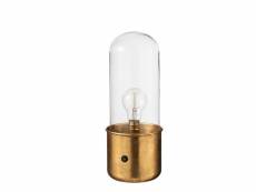 Lampe antique led verre-zinc or small - l 14 x l 14 x h 34,5 cm