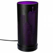 Lampe new york cylindrique Violet/Noir
