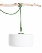 Lampe sans fil Thierry Le swinger LED / Inclus : câble de suspension + pied à planter en bois - Fatboy vert en plastique