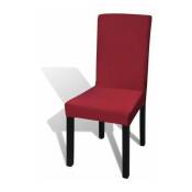 L&h-cfcahl - Housse de Chaise Stretch Rouge 6 articles Protection table et chaise