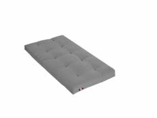 Matelas futon mousse memoire + coton, anti-taches, gris clair 90x200