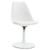 Miliboo - Chaise design pivotant blanc mat steevy V2 - Blanc