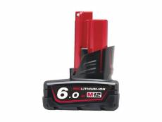 Milwaukee - batterie m12 red lithium-ion 12 v 6.0 ah