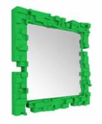 Miroir mural Pixel / 80 x 80 cm - Slide vert en plastique