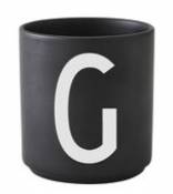 Mug A-Z / Porcelaine - Lettre G - Design Letters noir en céramique