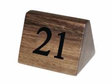 Numéros de table en bois olympia 21 à 30