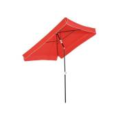 Parasol inclinable carré drink rouge