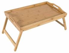 Plateau de lit table de lit en bambou pieds pliables