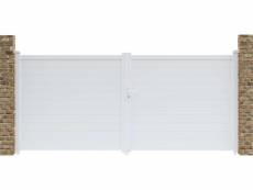 Portail aluminium "eric" - 349.5 x 155.9 cm - blanc