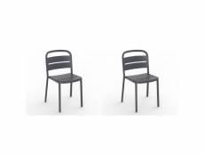 Set 2 chaise como- resol - beige - fibre de verre, polypropylène 509x535x825mm