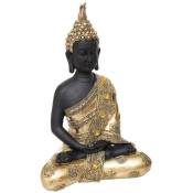 Statuette Bouddha assis doré H34cm - Atmosphera créateur d'intérieur - Doré