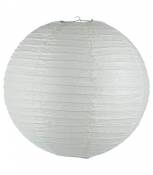 Suspension lanterne boule blanche (D.45cm)