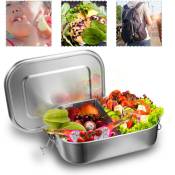 Swanew - boîte à lunch en acier inoxydable boite à bento scellée pour une capacité étanche avec compartiments boîte à lunch en acier inoxydable boite