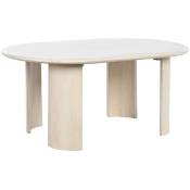 Table basse en bois de manguier coloris blanc - Longueur