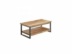 Table basse en bois et métal industrielle san francisco