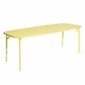 Table rectangulaire Week-End / 220 x 85 cm - Aluminium - Petite Friture jaune en métal