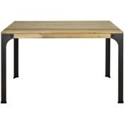 Table salle à manger Bristol. Style industriel vintage 80x140x75 cm. - Noir