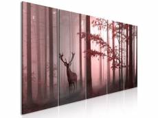 Tableau morning (5 parts) narrow pink taille 200 x 80 cm PD10075-200-80