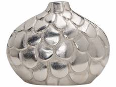 Vase à fleurs en métal 26 cm argenté timgad 316403