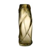 Vase en verre jaune clair Water Swirl - Ferm Living