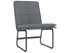 Vidaxl chaise longue gris 54x75x76 cm similicuir