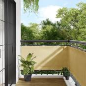 Vidaxl - cran de balcon sable 75x400 cm 100% polyester