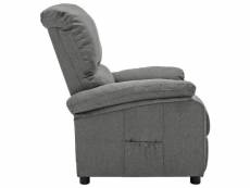 Vidaxl fauteuil inclinable gris clair tissu