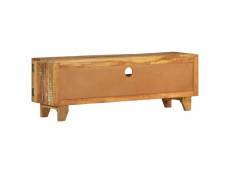 Vidaxl meuble tv sculpté à la main 120x30x40 cm bois de récupération 247909