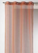 Voilage uni en maille filet - Orange - 140 x 260 cm