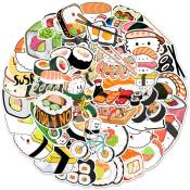 50 PCS Sushi Autocollants Cuisine Japonaise Sushi Rouleau