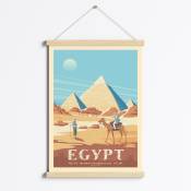 Affiche Le Caire Egypte + Cadre Magnétique (Bois)