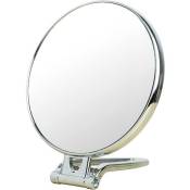 Ahlsen - Miroir grossissant 208.5x 15.5 cm, Miroir Double Face, grossissement 3X/1x, Miroir de Maquillage Pliable avec Support pour Application de