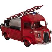 Antic Line Créations - Camion de pompier décoratif en métal - Rouge