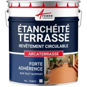 Arcane Industries - tanchéité Terrasse : Peinture Sol Extérieur arcaterrasse Produit Imperméable - 10 l Gris Gris