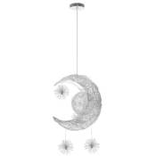 Axhup - Suspension Lune et Etoile Moderne Luminaire pour Chambre d'enfant led Lustre Blanc Froid