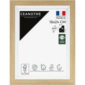 Ceanothe - Cadre Photo Brut et Blanc - Cadre pour Photo 18x24 cm et 24x18 cm convient au A5 – Fabriqué en France – Cadre Photo Actual Brut Blanc