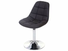 Chaise de salle à manger hwc-a60, chaise pivotante, design rétro ~ similicuir marron, pied chromé