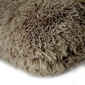 Coussin moelleux extra doux taupe 40x40